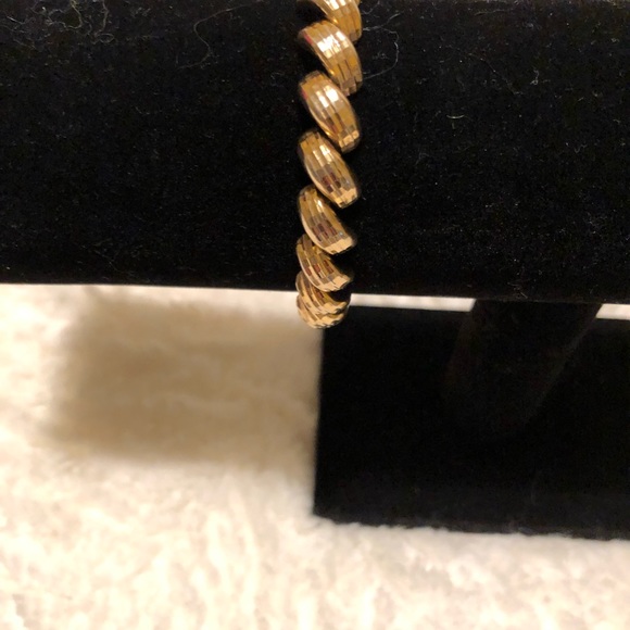 Gold Tone Stainless Steel Bracelet - Picture 3 of 8